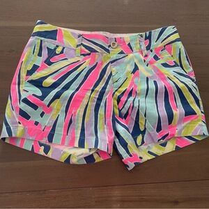 Lilly Pulitzer Callahan Shorts-size 6-Sea Dreamin Print-slant pockets 5in inseam